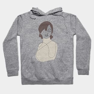 Lady - Simple Minimalist Line Art Design Hoodie